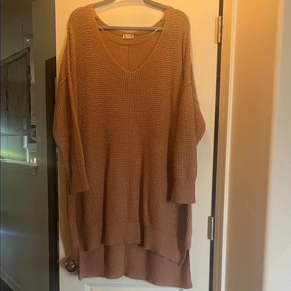 Free People Long Women's V-Neck Sweater